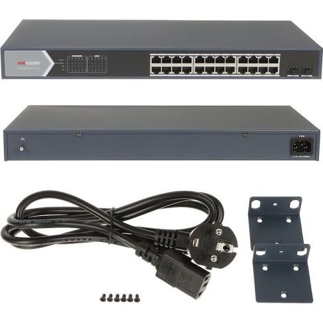 Hikvision switch 24 Porte PoE 2 Porte SFP - DS-3E1526P-SI