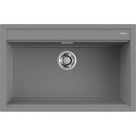 Lavello Elleci Incasso 1 vasca 79x51 Best 130 Metaltek Grigio Titanium LMB13073 (1/3)