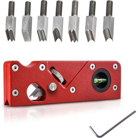 Raboteuse à chanfrein pour le travail du bois – Raboteuse portative avec 7 types de têtes de coupe – Outils de menuiserie pour les (1/5)