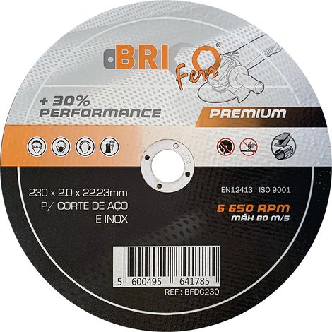 Bricoferr Disco de corte acero Ø 230mm - 10 unidades (1/2)