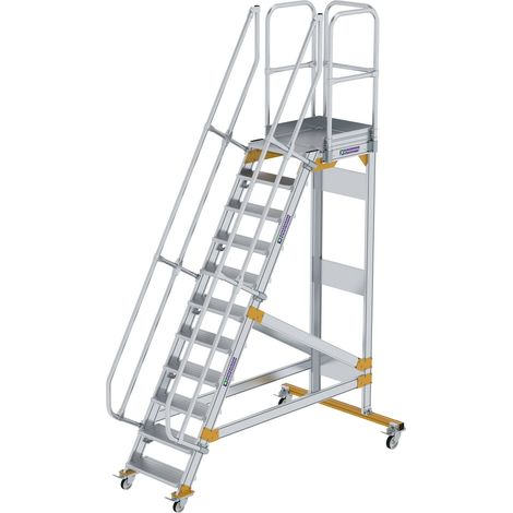 MUNK Plattformtreppe fahrbar 60° Stufenbreite 600mm 11 Stufen