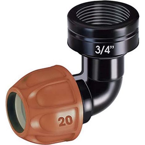Gomito 20 mm, 3/4" femmina