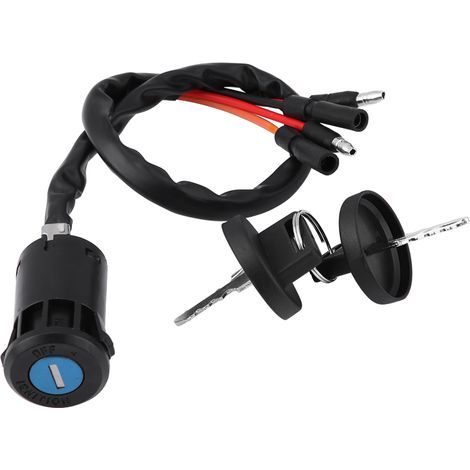 Clé d'allumage Interrupteur Clé et Bouton Interrupteur Principal Clé Métal et Plastique Noir Convient Pour 300 TRX300FW FOURTRAX 1900-2000 ATV (1/5)