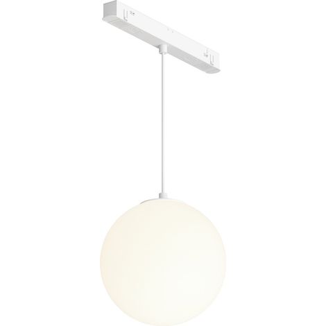 Suspension rail 1 phase boule verre blanc LED 5W 4000K (1/5)