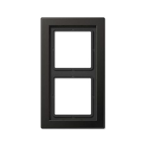 Jung Telaio 2 moduli, LS-DESIGN, alluminio verniciato, antracite, montaggio verticale e orizzontale ALD 2982 AN