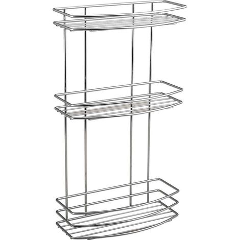 Aqualine Chrom Line - Triplo ripiano in filo metallico, cromo 37045 (1/3)