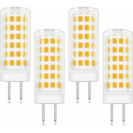 BUNTHAUS 4er-Pack GY6.35 9W AC/DC 220V Warmweiß 3000K LED-Lampen, entspricht einer 9W Halogen-Ersatzlampe [Energieklasse A+]