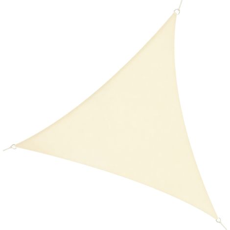 Tente d'ombrage triangulaire (Couleur : Crème, Dimensions : 6 x 6 x 6 m)