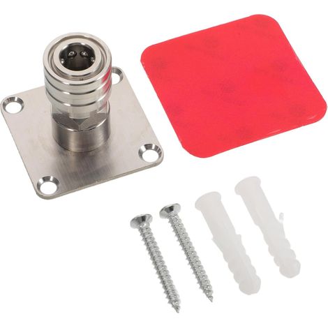 Support Mural pour Mousse Lave-Auto en Acier Inoxydable 1/4 avec Raccord Rapide Étagère de Rangement Multifonction pour Nettoyeur Haute Pression Accessoire Garage Compact et (1/5)