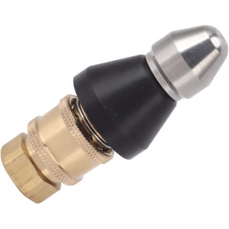 Sewer Pipe Cleaning Nozzle, Durable Stainless Steel Pressure Sewer Jet Nozzle for Pipe Unblocker Cleaning Accessories (1/5)