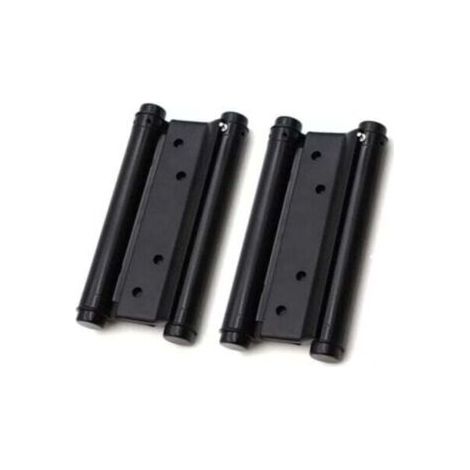 paire de charnières de porte à deux vantaux en acier inoxydable, noires, 76 mm (1/4)