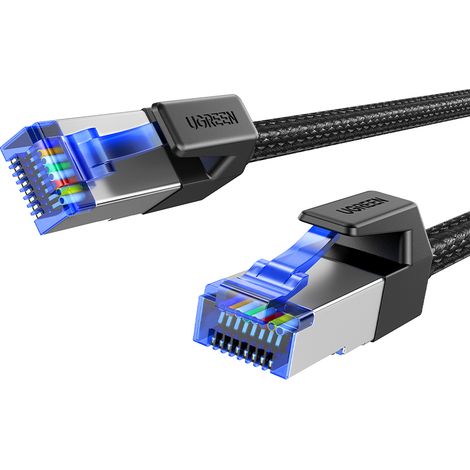 Cavo patch Ethernet RJ45 Cat8 Cavo di rete con anima in rame 1,5 m - Nero (1/5)