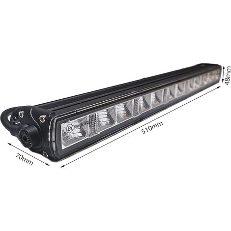 Barra Led Fuoristrada Slim 60W 12V 24V 20'' 51cm Luce di Profondità Con Daylight Luci Diurne IP67 E9 Fila Unica (1/3)