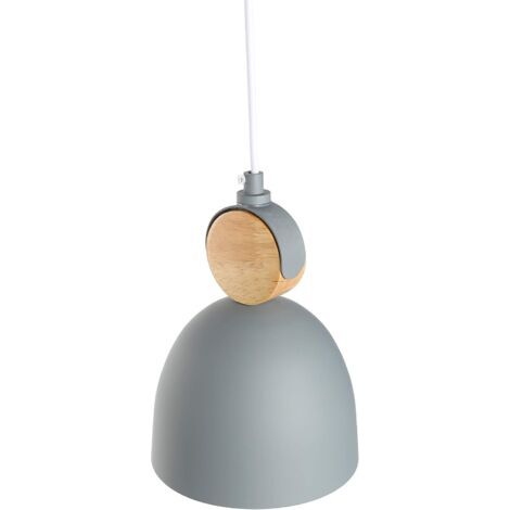 E27 Moderne Metal Suspensions Luminaire Sphérique Plafonnier Lustre Industriel en Métal Plafonnier Lustre Plafonnier Lampe LED (Gris) (1/5)