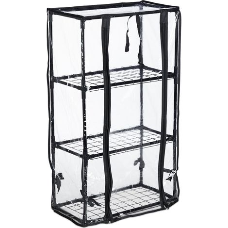 Serra da balcone compatta 3 ripiani verticale protezione intemperie e in plastica trasparente 130011960