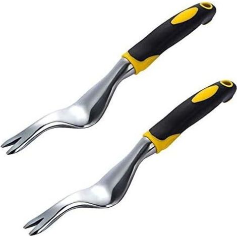 Lot de 2 outils de jardinage manuels pour désherbant les mauvaises herbes pour le jardin, la plantation de fleurs et les mauvaises herbes (1/2)