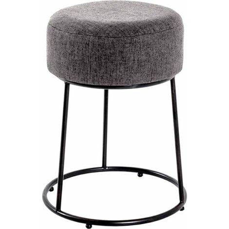 Tabouret Design Rond "Maeva" 46cm Gris
