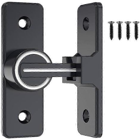 Loquet de porte de grange, verrou de sécurité à bascule à 90 degrés pour portail robuste, 1 clé
