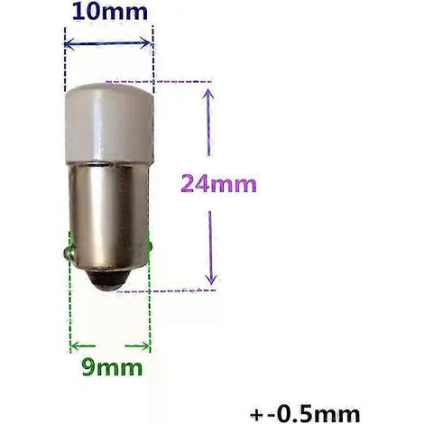 Lot de 20 ampoules témoins LED BA9S 63V, 12V, 24V, 36V, 220V, 380V et 110V (référence JXLGV). (1/5)