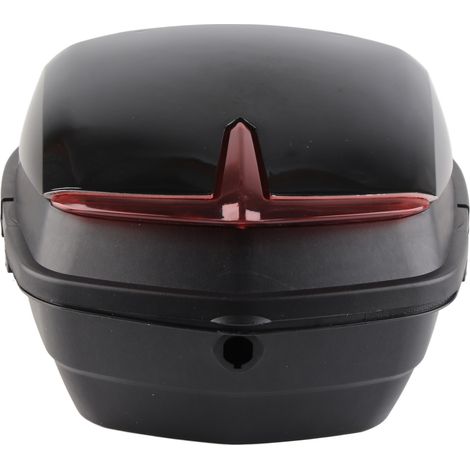 Coffre de top case moto étanche résistant aux chocs grande capacité noir universel pour scooter, malle arrière rigide imperméable, boîte de rangement moto (1/5)