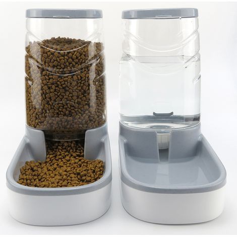 Mangeoire automatique pour animaux de compagnie Abreuvoir automatique pour chiens Mangeoire automatique de grande capacité Gris 30531065mm une pièce (1/4)