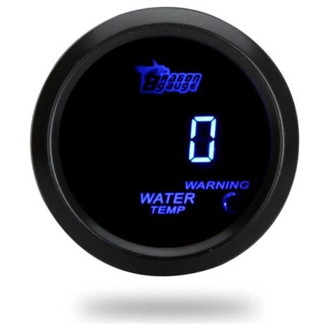 Écran LCD de 2 pouces 52 mm, jauge de température de l'eau pour instrument modifié de voiture, jauge de température de l'eau à affichage numérique pour voiture à affichage numérique à lumière bleue, n (1/4)