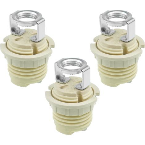 Lot de 3 supports de lampe G9 avec support G9 fileté en céramique halogène avec anneau G9 pour lampes halogènes LED CFL