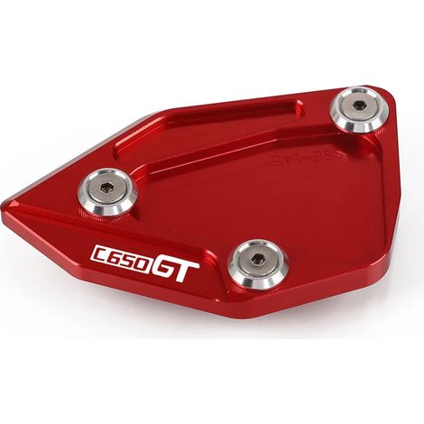 (ROUGE C650GT) Compatible avec BMW C600 SPORT C650GT C 650 GT 2012-2021 - Extension de béquille latérale en aluminium - Support de béquille élargisseur - Maxpower (1/4)