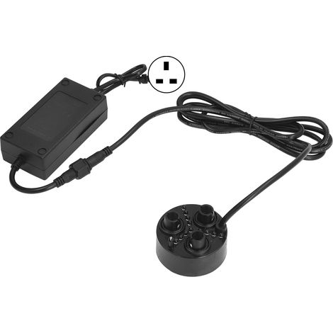 Brumisateur ultrasonique à 3 têtes avec lumière colorée pour humidifier les vases et rocailles (anticorrosion) - Prise britannique 110-240 V (1/5)
