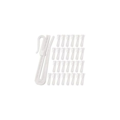 50 verstellbare Gardinenclips, Gardinenhaken, Gardinenclip-Zubehör (7 cm) - Crezuo