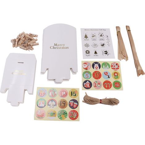 24 Pochettes Cadeaux de Noël Réutilisables en Papier Kraft Thème Classique, Sacs d'Emballage de Cadeaux Décoratifs (1/5)