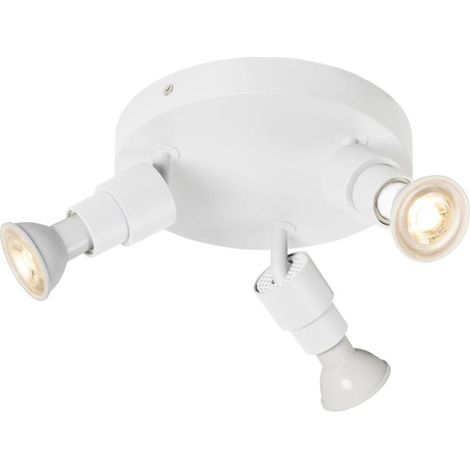 Applique et plafonnier PURI 2.0 Basic rond triple 6W GU10 blanc - SLV - 1008236