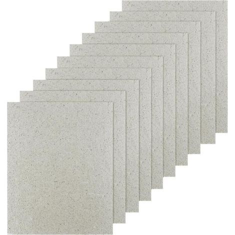 Lot de 10 feuilles Mica micro-ondes, 13 x 13 cm, couverture de guide d'onde, four à micro-ondes, plaque de Mica, micro ondes, plaques universelles, coupées sur mesure, pour sèche-cheveux, gril (1/4)