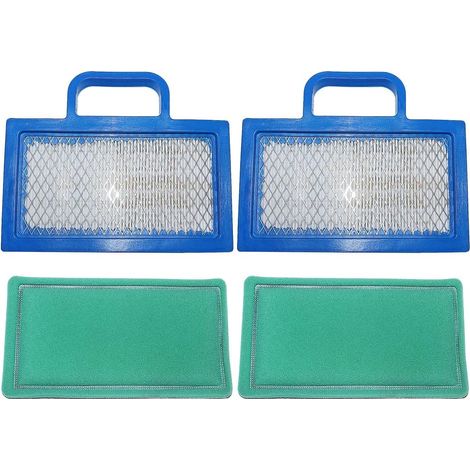 Lot de 2 pièces Filtre à air pour 499486S 499486 698754 273638S 273638 405700 John Deer GY20575 MIU11268 Oregon 30-032 Stens 100-153 Sunbelt B1 AF13 Tondeuse (1/5)