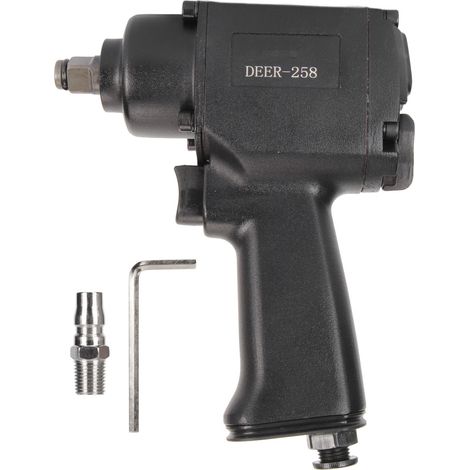 Clé à chocs pneumatique, entraînement 1/2", 7500 tr/min, outil pneumatique léger, couple maximal de 520 Nm pour les réparations et l'entretien automobile. (1/5)