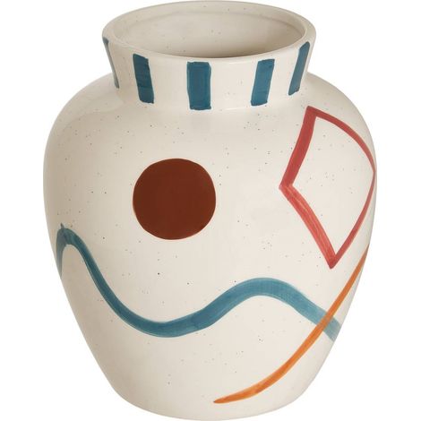 Vase en céramique Homy H.25cm blanc - Atmosphera créateur d'intérieur (1/5)