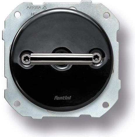 FONTINI Va-et-vient double métal nickel noire porcelaine noire DO LOW (1/2)