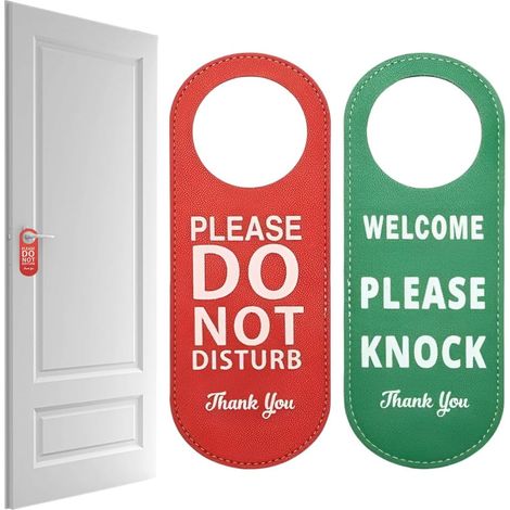 1 pièce Plaque de Porte Réversible Ne Pas Déranger, Signe Occupé/Vacant, avec Pictogramme Gamer, Indicateur Disponibilité en Rouge et Vert, Facile à Installer (1/5)