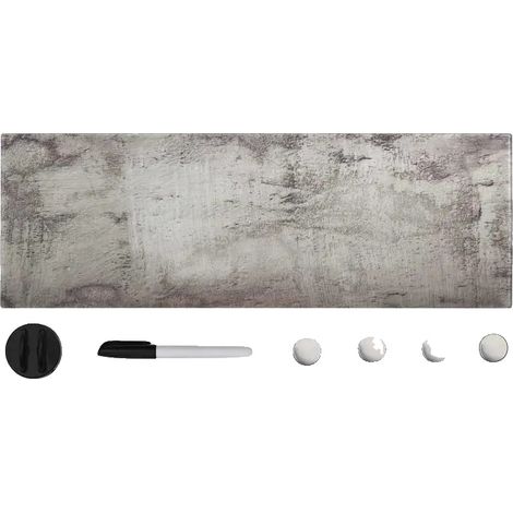 Magnetische Glas-Blackboard, Wandmontiertes Design, Multifunktionale Nutzung, Grau (1/2)