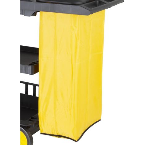Sac de rechange pour chariot de nettoyage noir 80L - 390 x 270 x 700 mm - JANTEX (1/2)