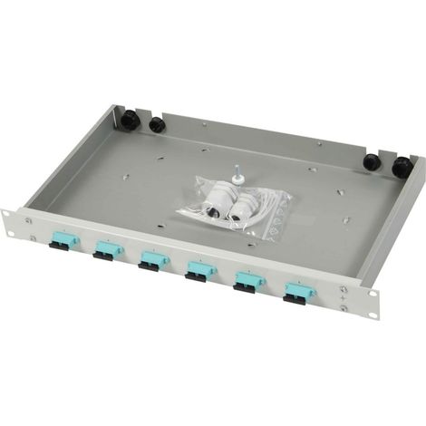 Telegärtner Spleißbox mit Kupplungen 12xLCD Keram blau1HE TNSB-Be-12LCD-SM