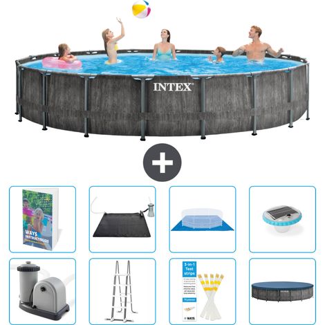 Prism Frame Pool Rund - 549x122 cm - 9-teilig S598