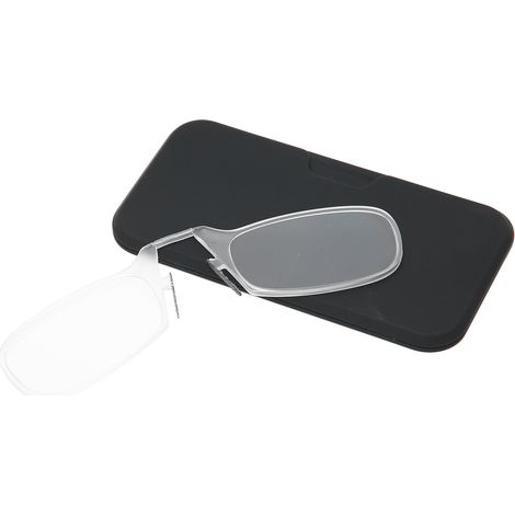 Lunettes de lecture pince-nez portables pour seniors, élégantes pinces nasales presbytes (+300, transparent). (1/5)