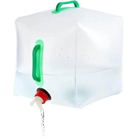 Opvouwbare watercontainer, opvouwbare waterzak met kraan, 20 liter opvouwbare waterfles (1/5)