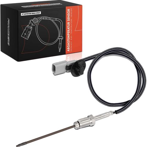 Sensor de temperatura, rosca M12x1.25, cable de 570 mm de longitud, 2 contactos de conector, color gris, carcasa de forma angular. (1/5)