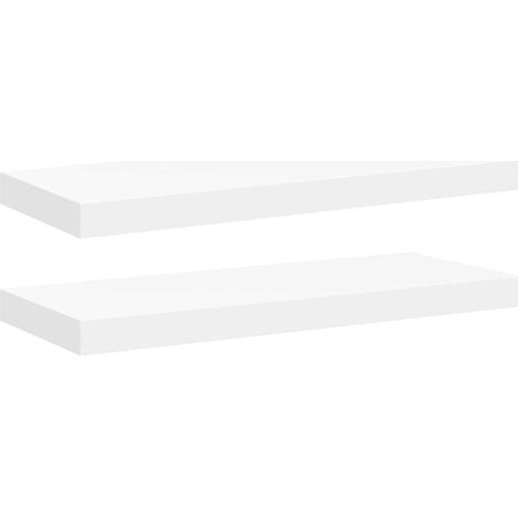 Floating Wall Shelves 2 pcs White 60x23.5x3.8 cm MDF vidaXL