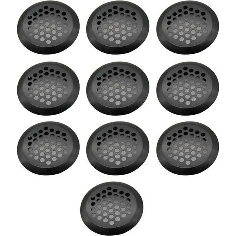Grille De Ventilation Ronde - Acier Inoxydable 35 mm - Pour Cuisine Salle De Bain Armoire Bibliothèque - Lot De 10 (1/4)