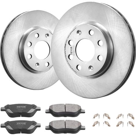 Kit de frein, plaquettes de frein en céramique, disques avant de 10,1"/257mm, compatible avec Vauxhall Adam & Corsa D, certifié E-Mark, faible émission de poussière (1/5)
