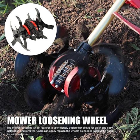 Motozappa elettrica 2 in 1, diserbante e smuovente del terreno, attrezzo da coltivazione con 9 denti da 28 mm per giardino - ALTRO (1/4)