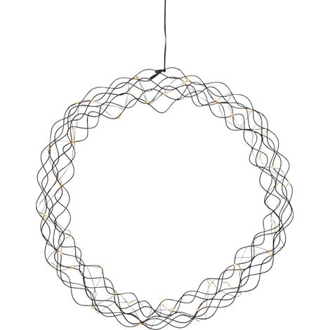 Couronne de fenêtre Star Trading 'Curly' en métal, fonctionnement sur secteur, 50 LED, blanc chaud, Ø 45 cm (1/4)